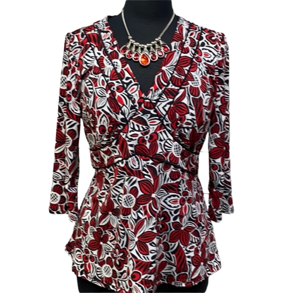 Christopher & Banks Floral Print Blouse